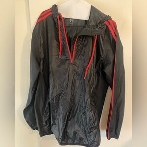 adidas Black and Red Lightweight Jacket